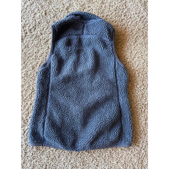 L.L. Bean Gray Sherpa Fleece XS Women’s Vest Orange Accents - Picture 4 of 6